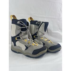 “LAMAR” Delta Adult Linerless Snowboard Boots Size 12 Gray/ Yellow Outdoor